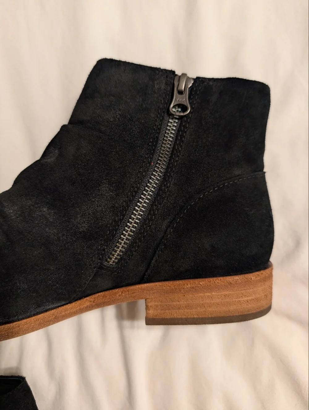 Kork Ease Giba Ruched Black Leather Ankle Booties Size 10